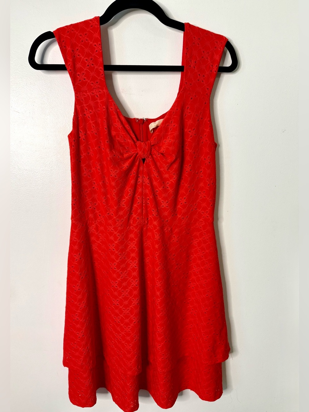 Anthropologie Hutch Red‎ Sleeveless Knot-Front Feminine Elegant Event Dress